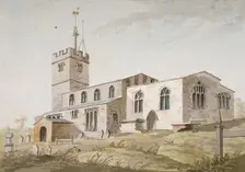 Church of St Mary, Hendon, Middlesex, c1800. Artist: Anon