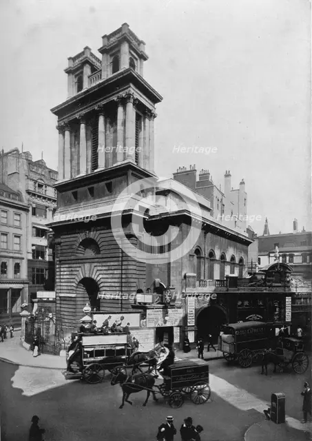 Church of St Mary Woolnoth, City of London, c1910 (1911). Artist: Pictorial Agency.