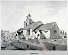 Church of St Mary the Virgin, Leyton, Waltham Forest, London, c1800. Artist: Anon
