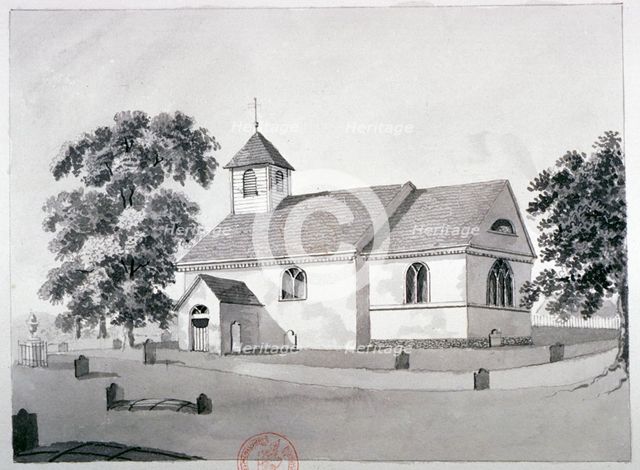 Church of St Mary the Virgin, Little Ilford, Newham, London, 1798.                                   Artist: Anon