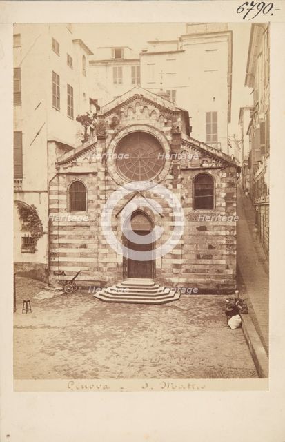 Church of St. Matthew (San Matteo), Genoa, 1870-1880.  Creator: Alfredo Noack.
