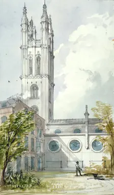 Church of St Michael, Cornhill, City of London, 1837. Artist: Robert William Billings