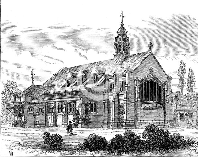 Church of St. Michael and All Angels, Bedford Park, Chiswick, 1880. Creator: Unknown.
