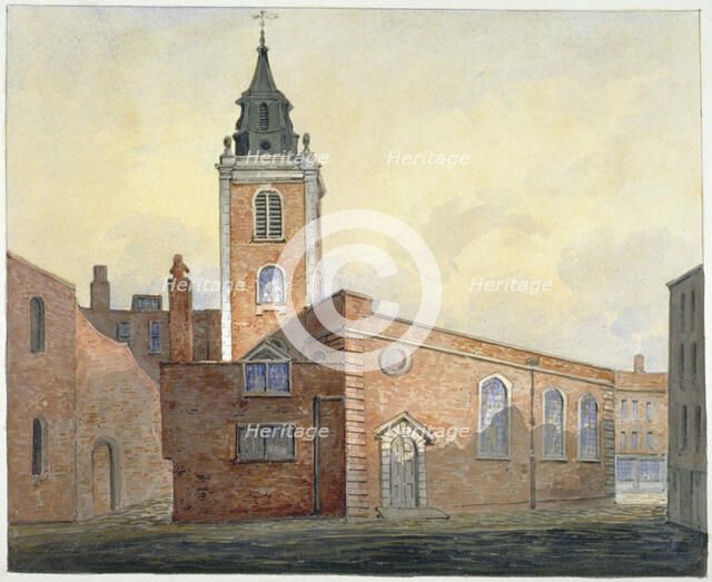 Church of St Michael Bassishaw, City of London, 1815. Artist: William Pearson