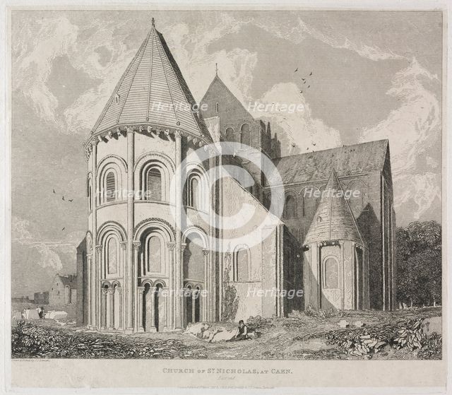 Church of St. Nicholas, at Caen. Creator: John Sell Cotman (British, 1782-1842).