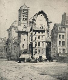 Church of St Nicholas-du-Chardonnet 1915. Artist: George T Plowman