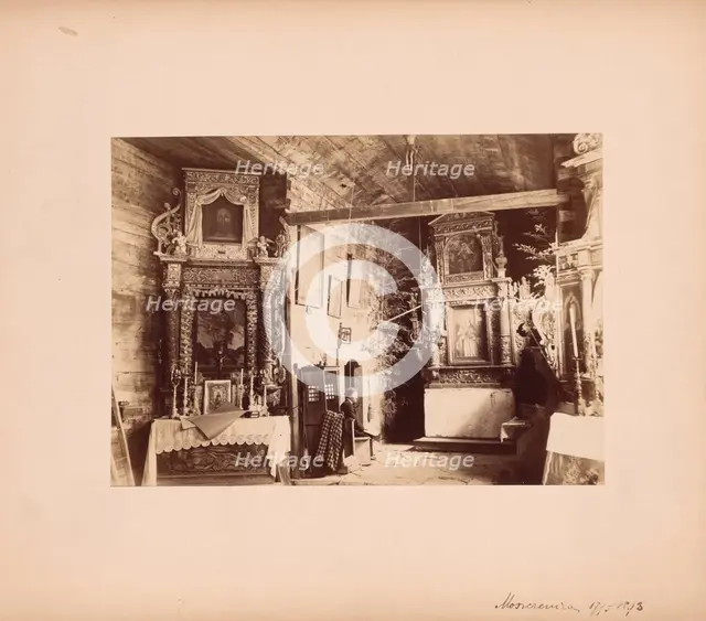 Church of St Nicholas - interior, Moszczenica, 1893. Creator: Stanislaw Tomkowicz.