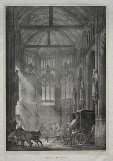 Church of St. Nicholas, Rouen, 1823. Creator: Charles Louis Lesaint (French, 1795-aft 1843), and ; Théodore Géricault (French, 1791-1824)