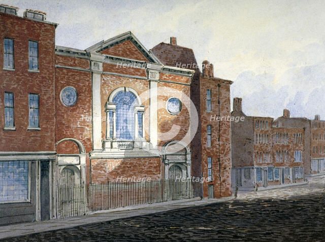 Church of St Alfege, London Wall, London, c1814. Artist: William Pearson