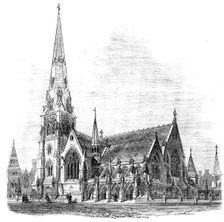 Church of St. Andrew, Dublin, in process of erection, 1862. Creator: Unknown