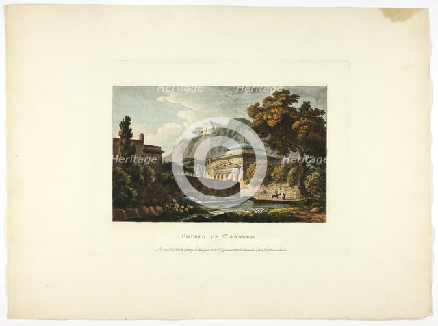 Church of St. Andrew, plate eighteen from the Ruins of Rome, published October 11, 1796. Creator: Matthew Dubourg.