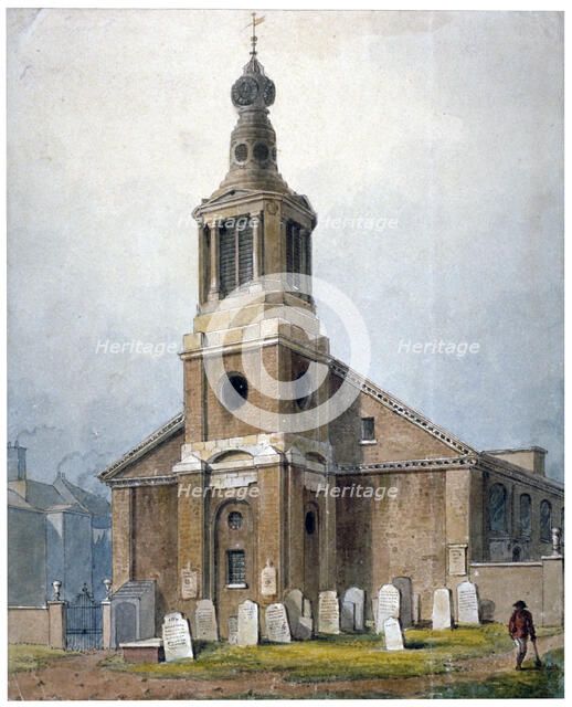 Church of St Anne, Dean Street, Soho, London, 1828. Artist: George Shepherd