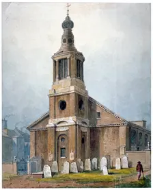 Church of St Anne, Dean Street, Soho, London, 1828. Artist: George Shepherd