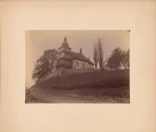 Church of St Bartholomew the Apostle - general view from the suth-west, Zbyszyce, 1892. Creator: Stanislaw Tomkowicz