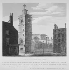 Church of St Bartholomew-the-Less, City of London, 1814. Artist: S Jenkins