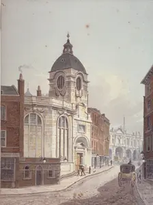Church of St Benet Fink, Threadneedle Street, City of London, 1810. Artist: George Shepherd