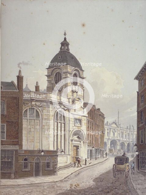 Church of St Benet Fink, Threadneedle Street, City of London, 1810. Artist: George Shepherd