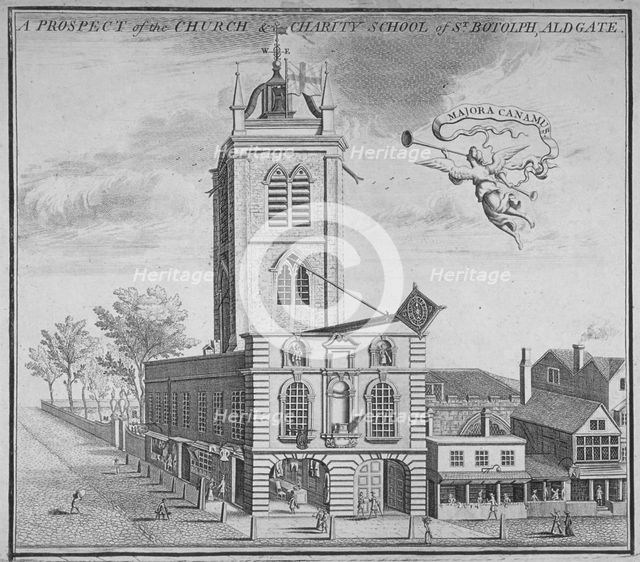 Church of St Botolph, Aldgate, City of London, 1750. Artist: Anon