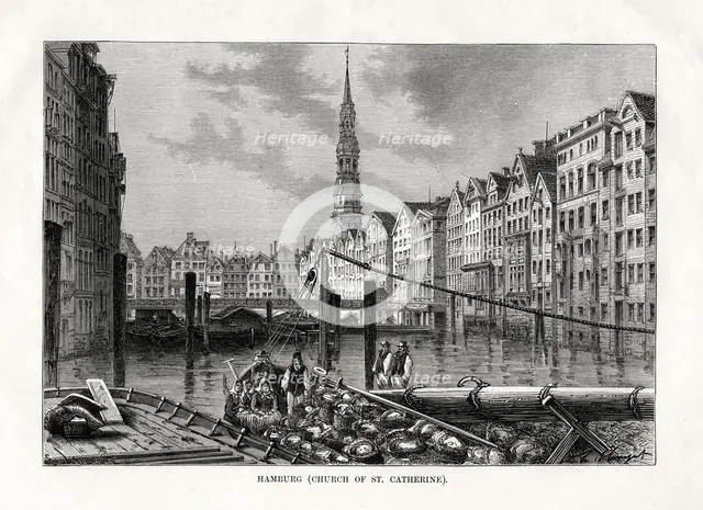 'Church of St Catherine, Hamburg', Germany, 1879. Artist: Unknown