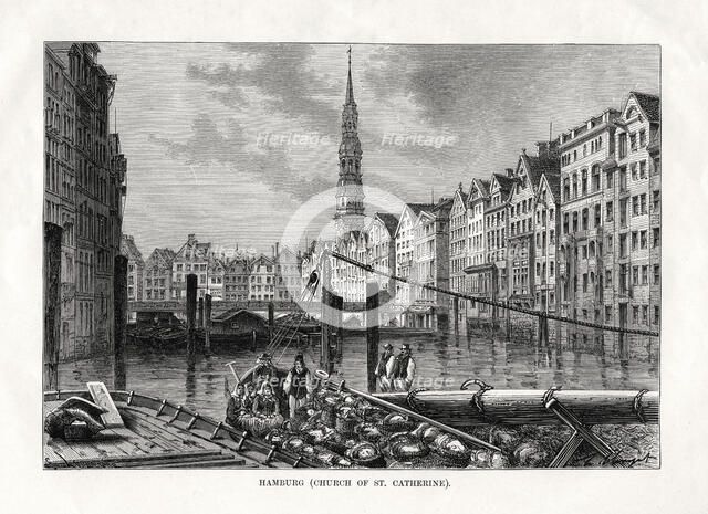 'Church of St Catherine, Hamburg', Germany, 1879. Artist: Unknown