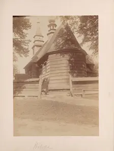 Church of St Catherine (non-existent) - general view from the south-east, Bóbrka, 1898. Creator: Unknown