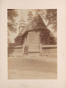 Church of St Catherine (non-existent) - general view from the south-east, Bóbrka, 1898. Creator: Unknown