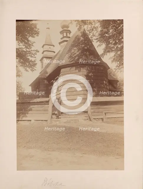 Church of St Catherine (non-existent) - general view from the south-east, Bóbrka, 1898. Creator: Unknown.
