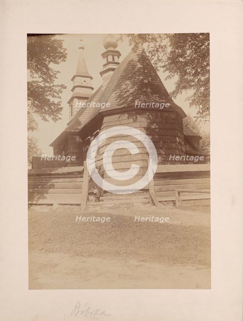 Church of St Catherine (non-existent) - general view from the south-east, Bóbrka, 1898. Creator: Unknown.