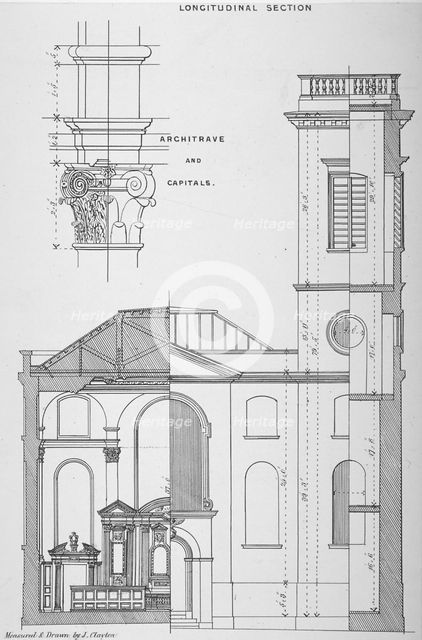 Church of St Clement, Eastcheap, City of London, 1860. Artist: Anon