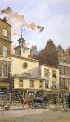 Church of St Ethelburga-the-Virgin within Bishopsgate, City of London, 1880. Artist: John Crowther