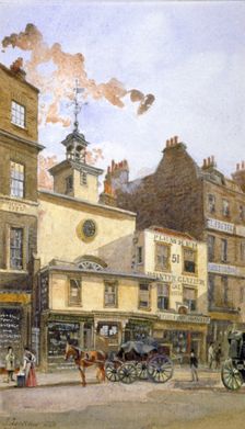 Church of St Ethelburga-the-Virgin within Bishopsgate, City of London, 1880. Artist: John Crowther