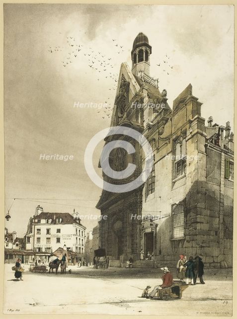 Church of St. Etienne du Mont, Paris, 1839. Creator: Thomas Shotter Boys.