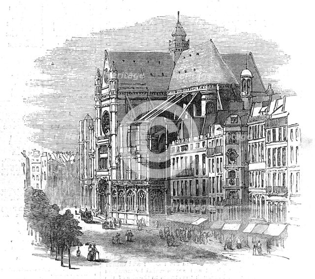 Church of St. Eustache, Paris, 1871. Creator: Unknown.