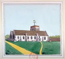 Church of St Edward the Confessor, Romford, Essex, c1800. Artist: Anon