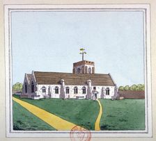 Church of St Edward the Confessor, Romford, Essex, c1800. Artist: Anon
