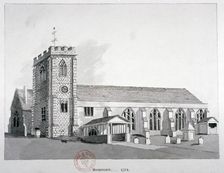 Church of St Edward the Confessor, Romford, Essex, c1800. Artist: Anon
