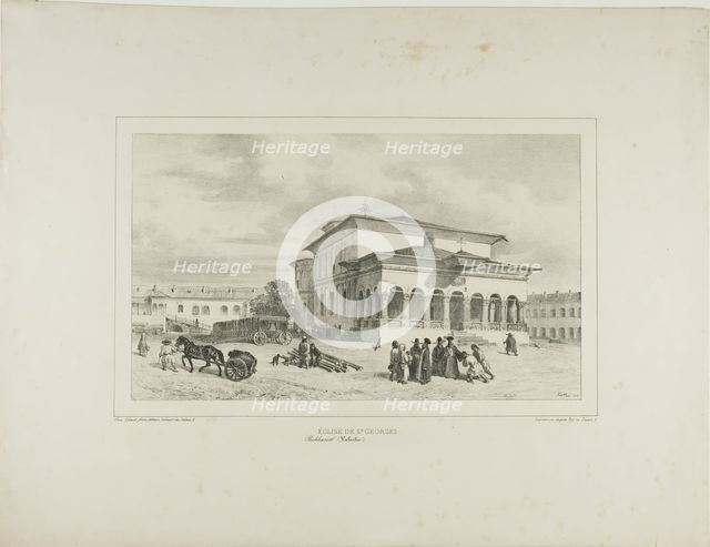 Church of St. George, Bucharest, Wallachia, July 13, 1837, 1839. Creator: Auguste Raffet.