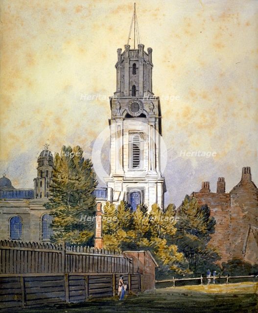 Church of St George in the East, Stepney, London, c1815. Artist: William Pearson