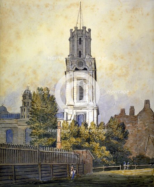 Church of St George in the East, Stepney, London, c1815. Artist: William Pearson