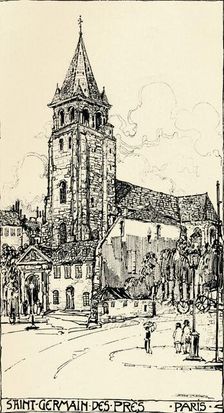 Church of St Germain-des-Prés, 1915. Artist: Jessie Marion King