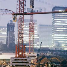 Church of St Giles and the Barbican Estate, City of London, 1962-1964. Artist: John Gay