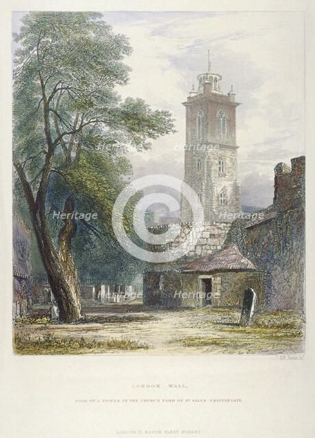 Church of St Giles without Cripplegate, City of London, 1851. Artist: John Wykeham Archer