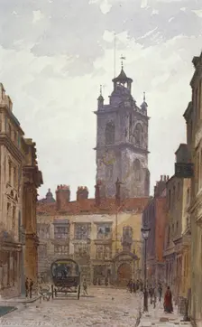 Church of St Giles without Cripplegate, City of London, 1880. Artist: John Crowther