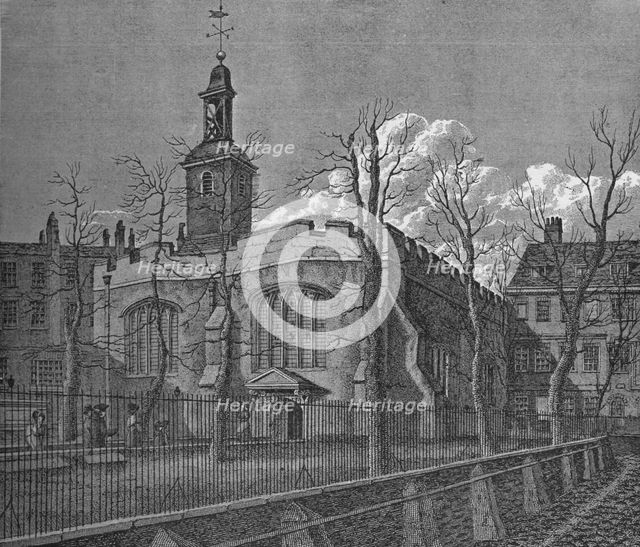 Church of St Helen, Bishopsgate, City of London, 1817 (1911). Artist: William Wise.