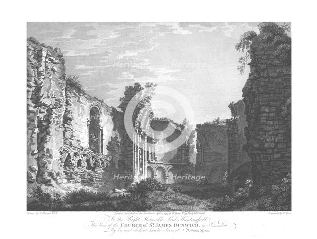 Church of St James, Dunwich, late 18th century. Creator: William Byrne.