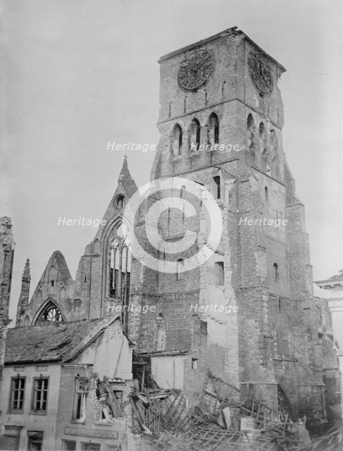 Church of St. Jean, Dixmude, between c1914 and c1915. Creator: Bain News Service.