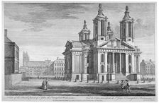 Church of St John the Evangelist, Westminster, London, c1751. Artist: Anon