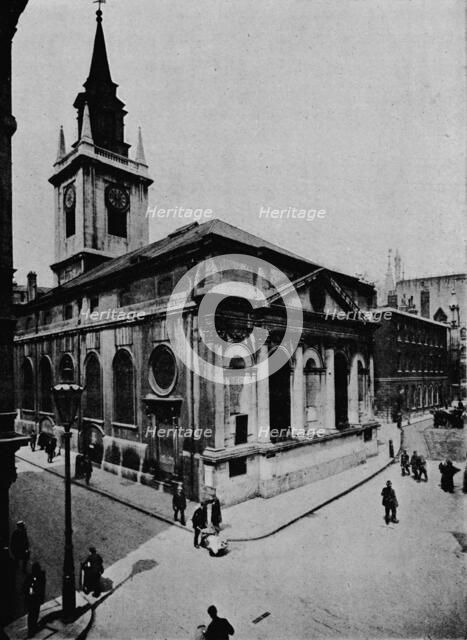 Church of St Lawrence, Jewry, City of London, c1910 (1911). Artist: Unknown.