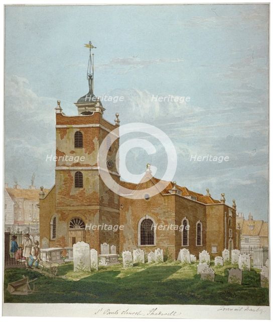 Church of St Paul, Shadwell, London, c1810. Artist: Francis Danby