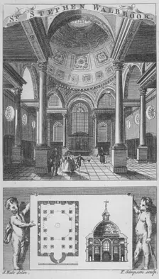 Church of St Stephen Walbrook, City of London, 1770. Artist: Edward Rooker